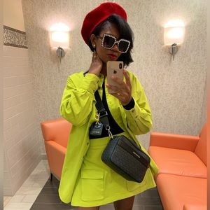 Chartruese Utility Mini Skirt